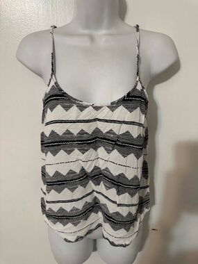 Forever 21 Black & White Tribal Print Spaghetti Strap Cami